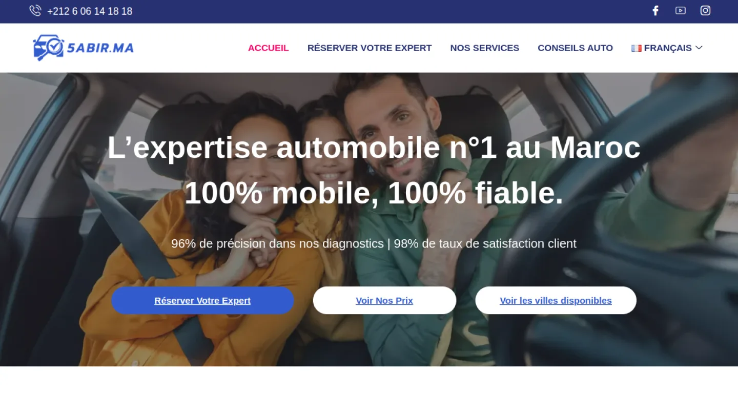 Aperçu du site 5abir.ma — projet réalisé par Ayoub Fattami
