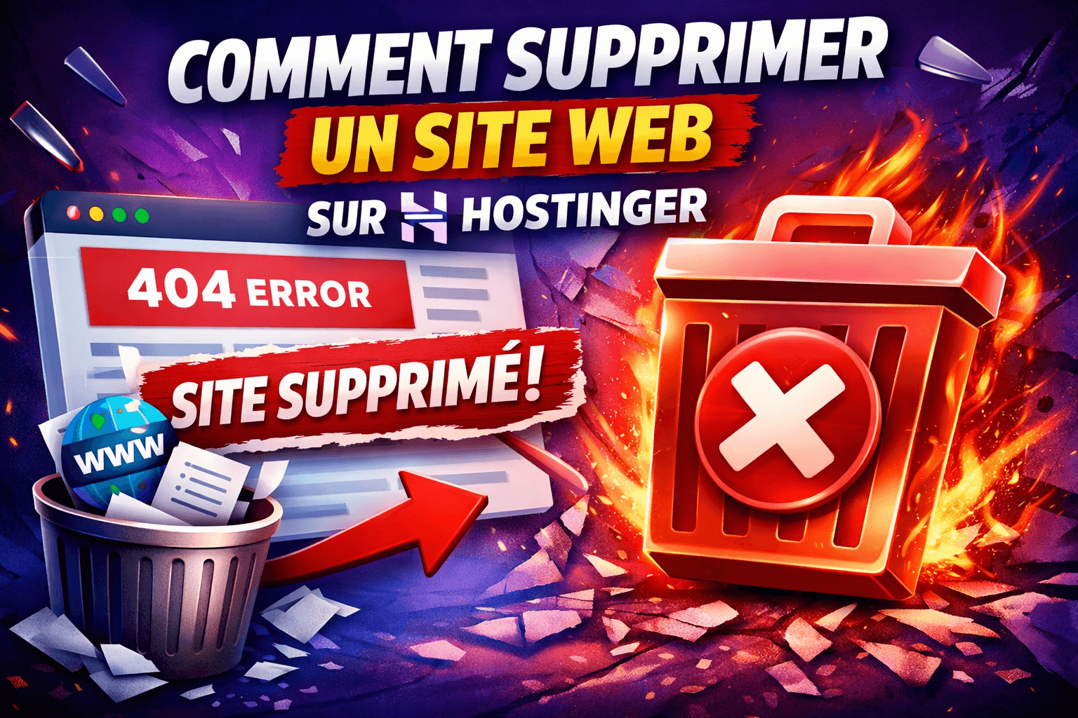 Supprimer un site web
